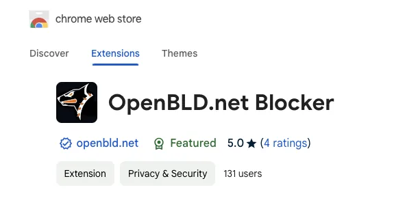 OpenBLD.net Chrome Based Browsers Extension
